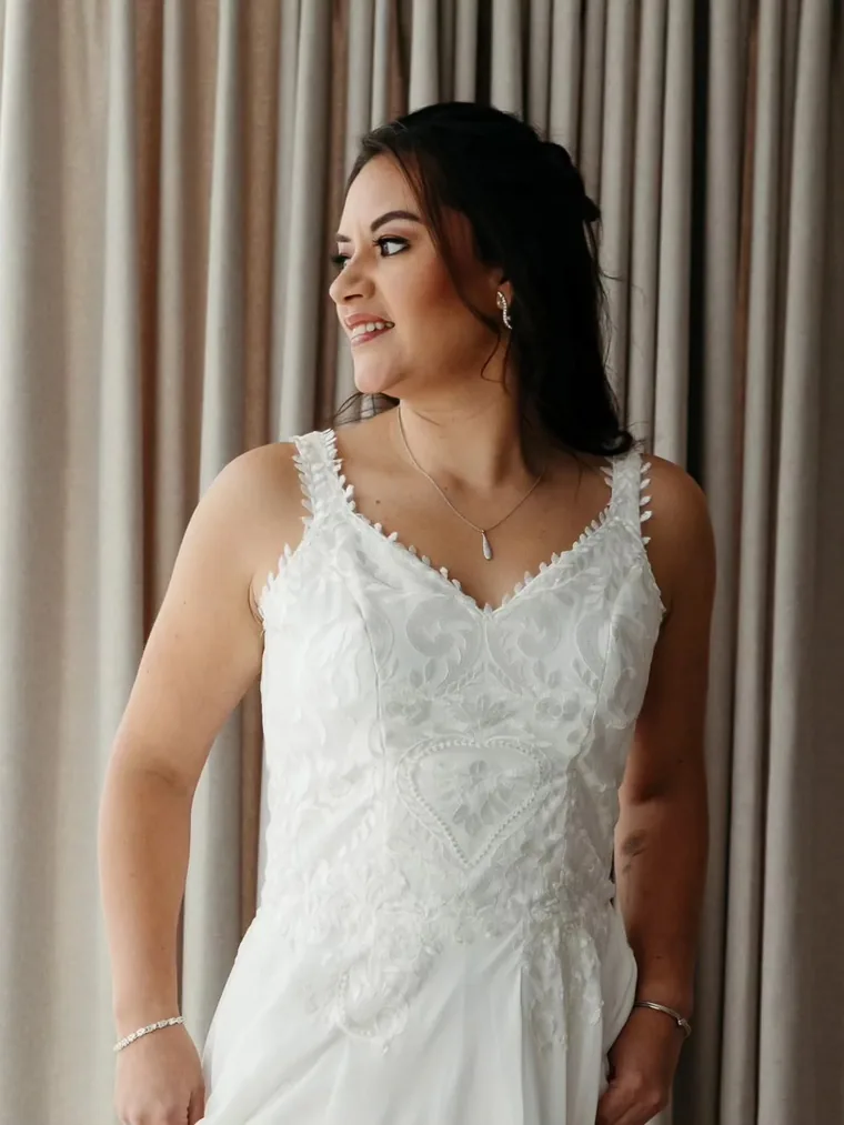 Novia lista para la ceremonia